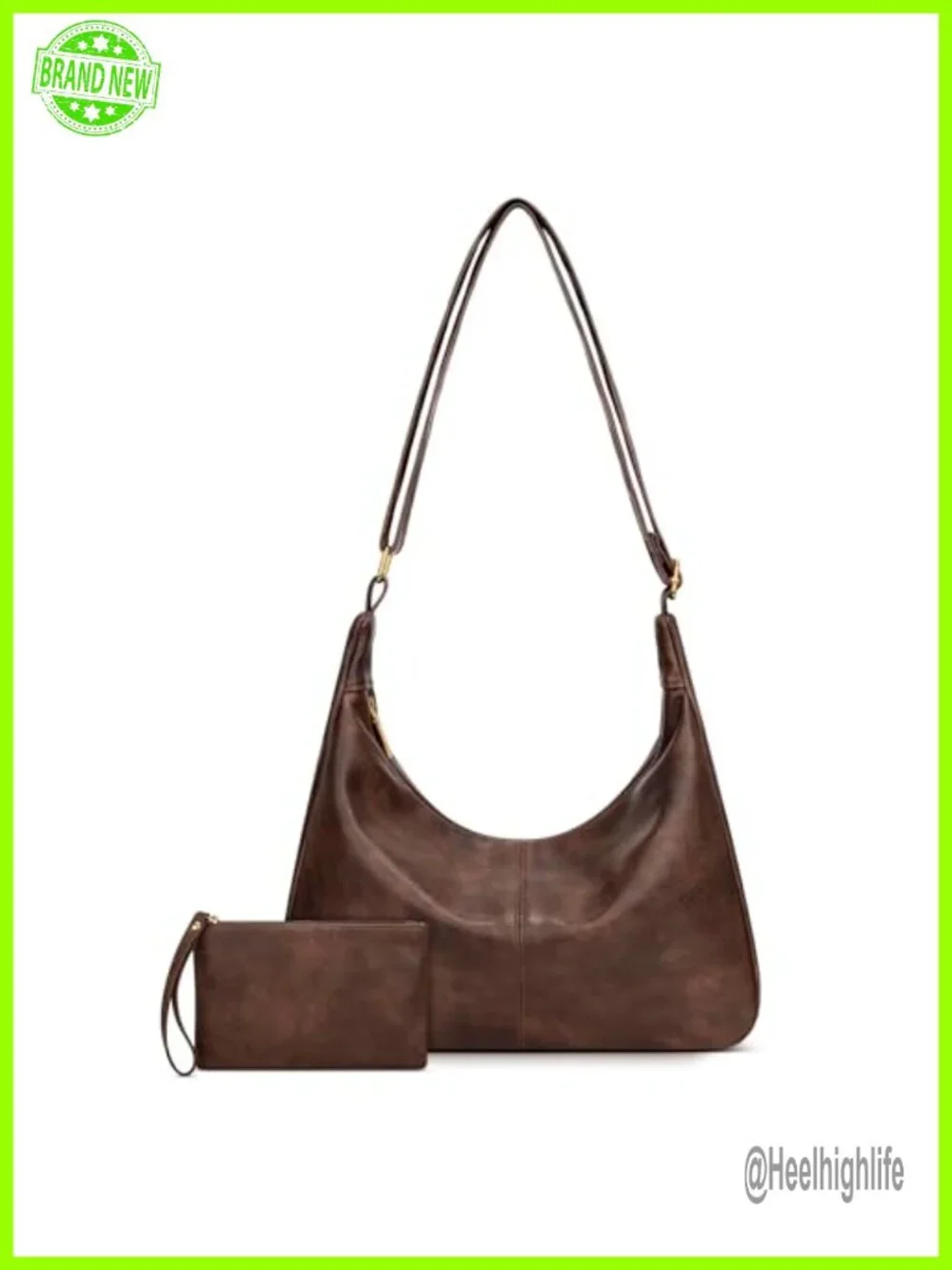 Ultra Soft Slouchy Hobo Bag Vegan Leather Shoulder Handbag Tote